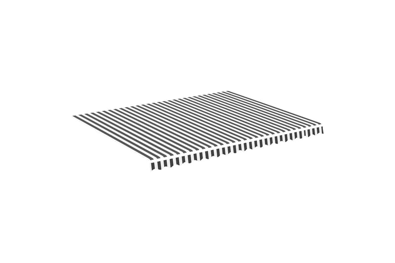 Erstatningsduk for markise antrasitt og hvit 4,5x3,5 m - Hagemøbler & utemiljø - Solbeskyttelse - Markiser - Markisetilbehør - Markisevev & markisestoff