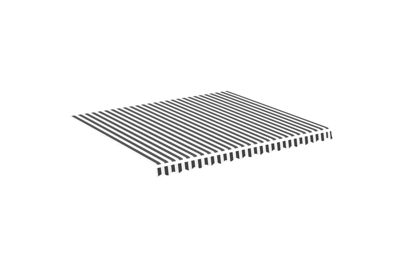 Erstatningsduk for markise antrasitt og hvit 4x3,5 m - Hagemøbler & utemiljø - Solbeskyttelse - Markiser - Markisetilbehør - Markisevev & markisestoff