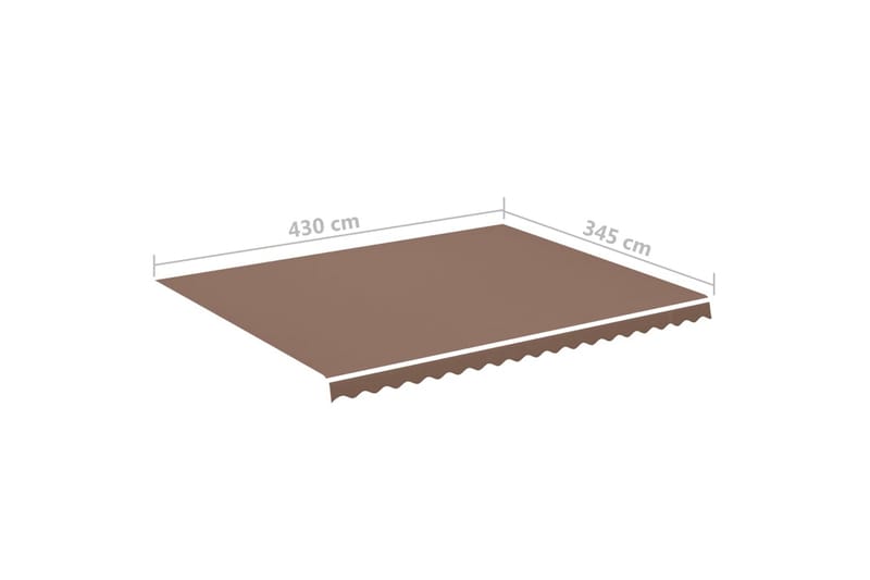 Erstatningsduk for markise brun 4,5x3,5 m - Hagemøbler & utemiljø - Solbeskyttelse - Markiser - Markisetilbehør - Markisevev & markisestoff