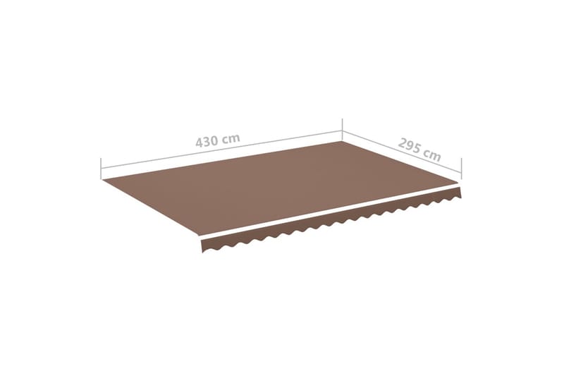 Erstatningsduk for markise brun 4,5x3 m - Hagemøbler & utemiljø - Solbeskyttelse - Markiser - Markisetilbehør - Markisevev & markisestoff