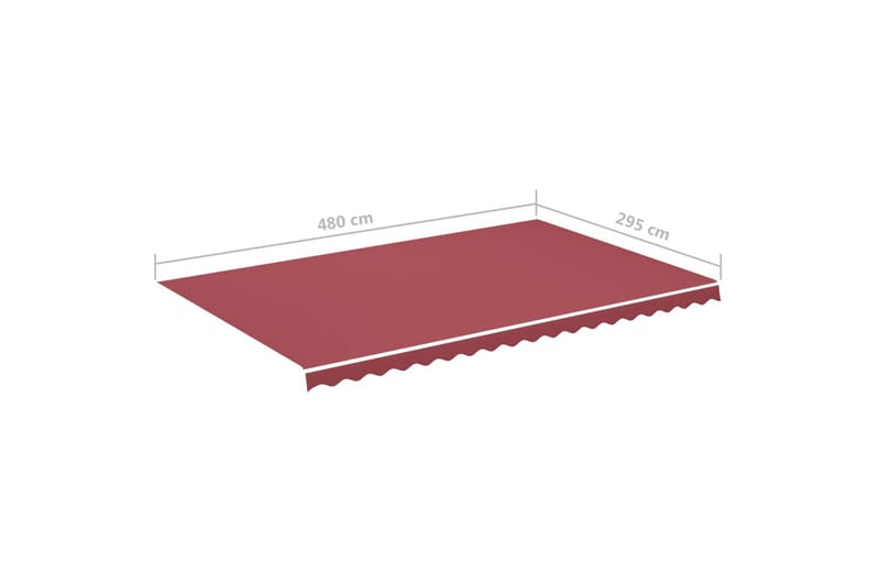 Erstatningsduk for markise burgunder 5x3 m - Hagemøbler & utemiljø - Solbeskyttelse - Markiser - Markisetilbehør - Markisevev & markisestoff