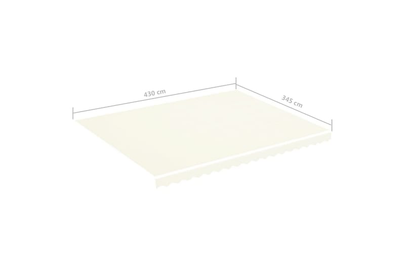 Erstatningsduk for markise kremhvit 4,5x3,5 m - Hagemøbler & utemiljø - Solbeskyttelse - Markiser - Markisetilbehør - Markisevev & markisestoff