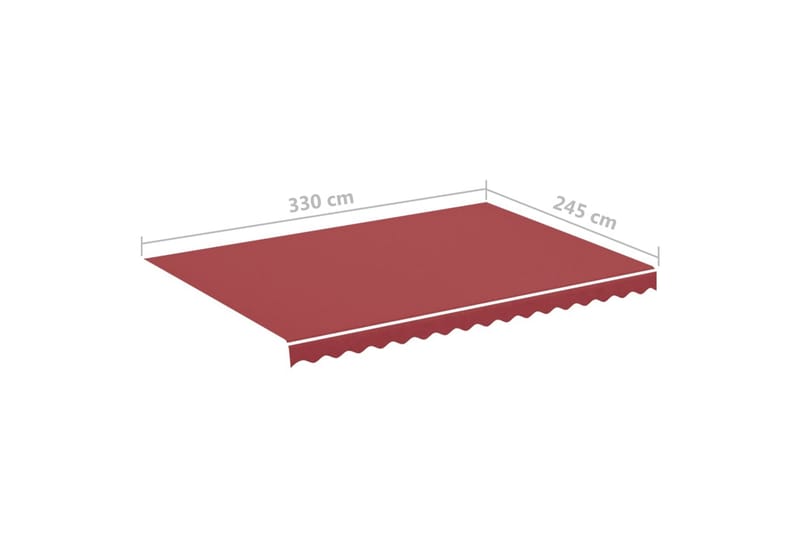 Erstatningsduk for markise burgunder 3,5x2,5 m - Hagemøbler & utemiljø - Solbeskyttelse - Markiser - Markisetilbehør - Markisevev & markisestoff