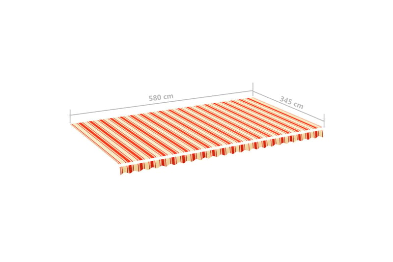 Erstatningsduk for markise gul og oransje 6x3,5 m - Hagemøbler & utemiljø - Solbeskyttelse - Markiser - Markisetilbehør - Markisevev & markisestoff