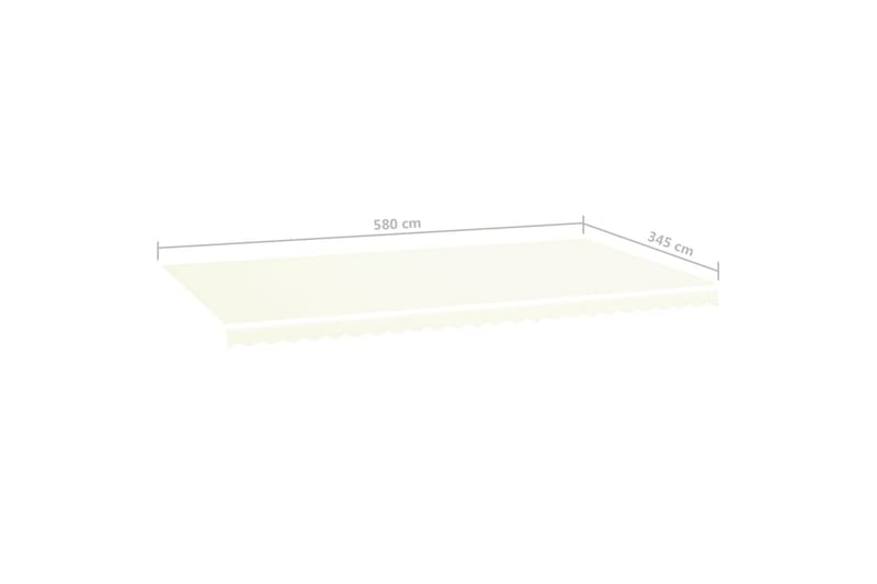 Erstatningsduk for markise kremhvit 6x3,5 m - Hagemøbler & utemiljø - Solbeskyttelse - Markiser - Markisetilbehør - Markisevev & markisestoff