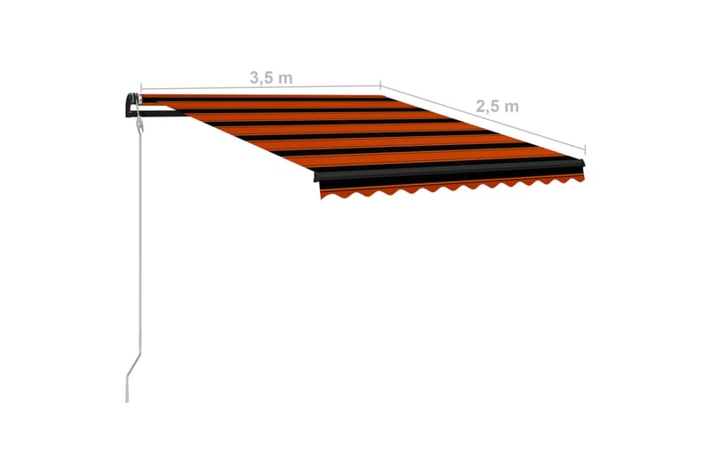 Uttrekkbar markise med vindsensor & LED 350x250cm - Hagemøbler & utemiljø - Solbeskyttelse - Markiser