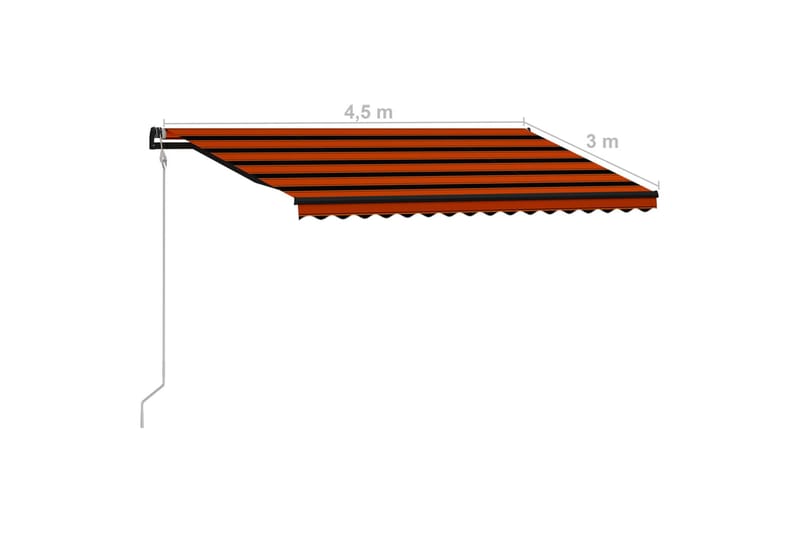 Uttrekkbar markise med vindsensor LED 450x300cm - Markiser - Vindusmarkise