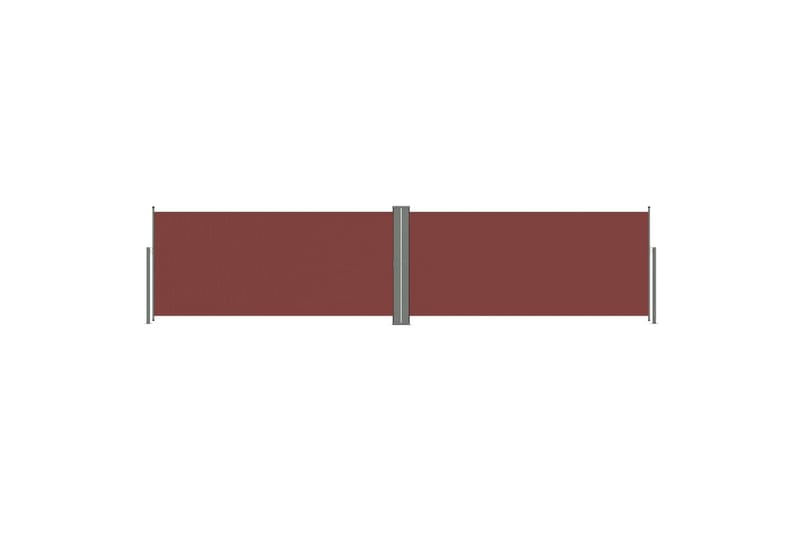 Uttrekkbar sidemarkise 140x600 cm brun - Brun - Sidemarkise - Markiser