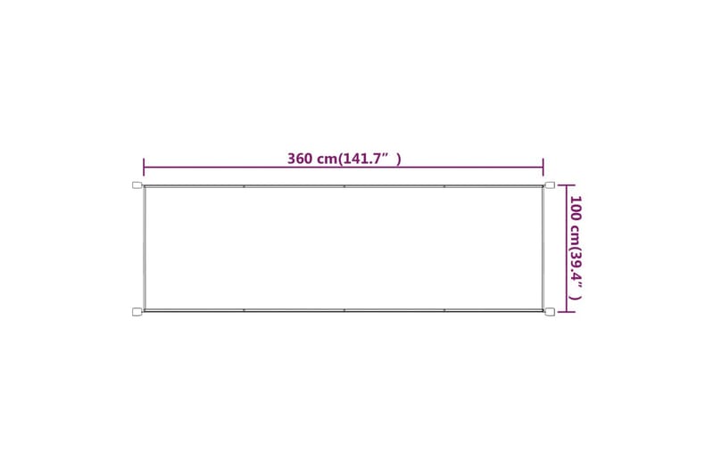 Vertikal markise blå 100x360 cm oxford stoff - Blå - Hagemøbler & utemiljø - Solbeskyttelse - Markiser