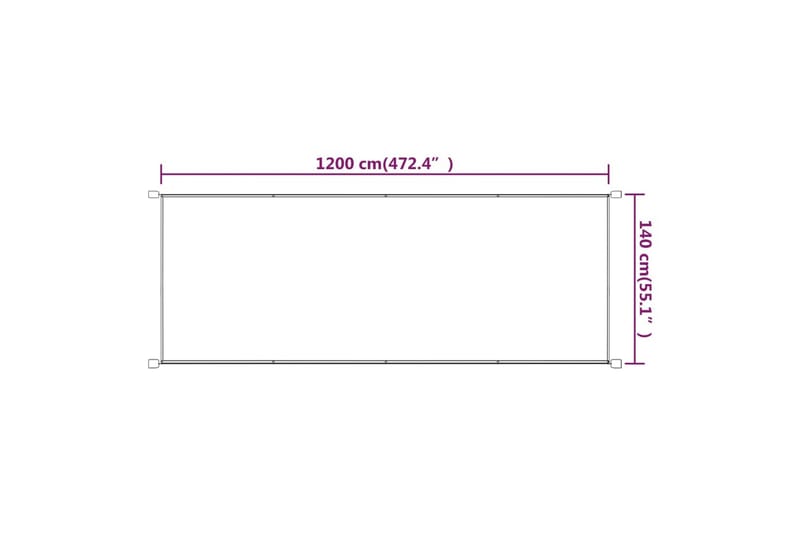 Vertikal markise blå 140x1200 cm oxford stoff - Blå - Hagemøbler & utemiljø - Solbeskyttelse - Markiser