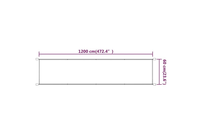 Vertikal markise blå 60x1200 cm oxford stoff - Blå - Hagemøbler & utemiljø - Solbeskyttelse - Markiser