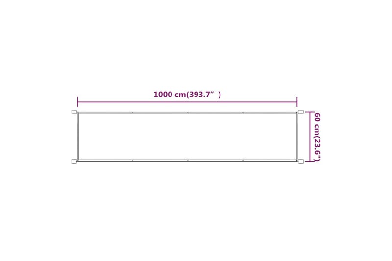 Vertikal markise terrakotta 60x1000 cm oxford stoff - Rød - Hagemøbler & utemiljø - Solbeskyttelse - Markiser