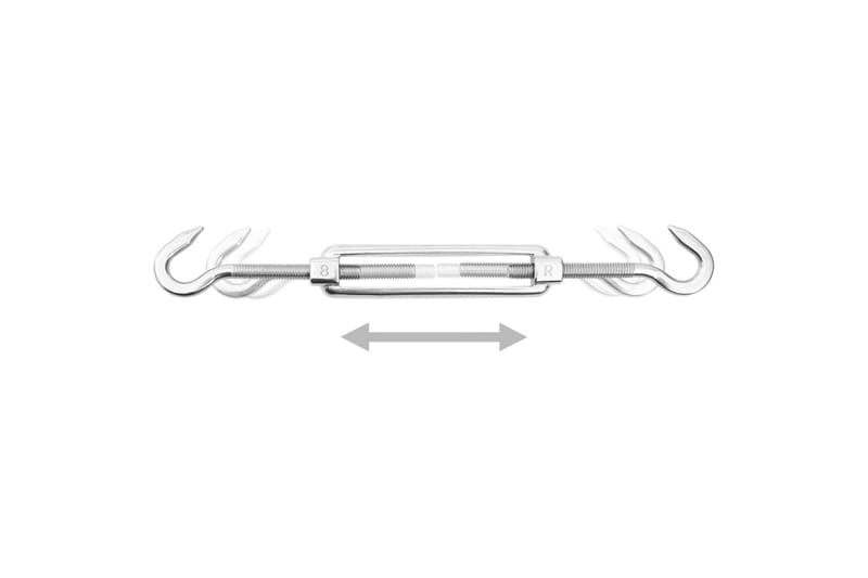 Monteringssett for solseil 5 deler rustfritt stål - Silver - Hagemøbler & utemiljø - Solbeskyttelse - Solseil