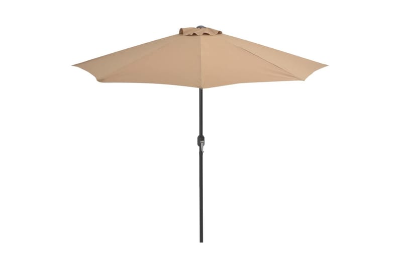 Balkongparasoll med aluminiumsstang gråbrun 270x135 cm halv - Beige - Hagemøbler & utemiljø - Solbeskyttelse - Parasoller - Balkongparasoll