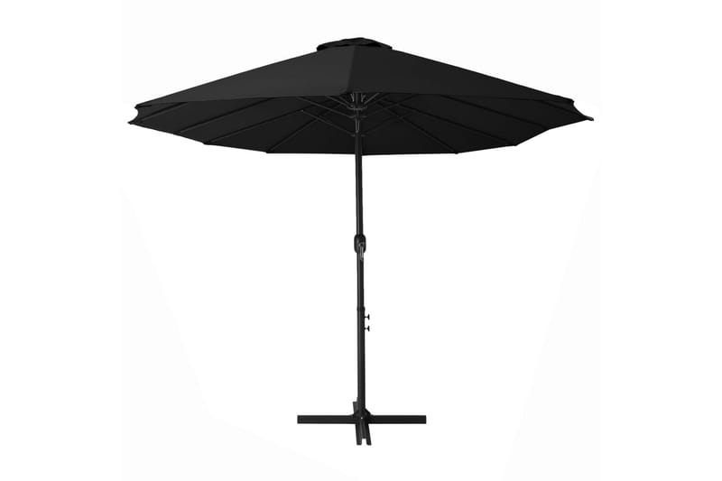 Parasol med aluminiumsstang 460x270 cm svart - Parasoller