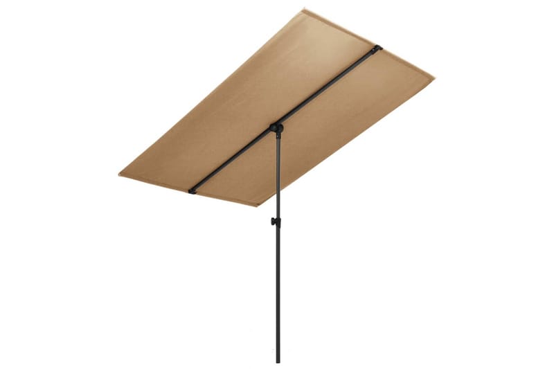 Parasoll med aluminiumsstang 180x130 cm gråbrun - Brun - Hagemøbler & utemiljø - Solbeskyttelse - Parasoller