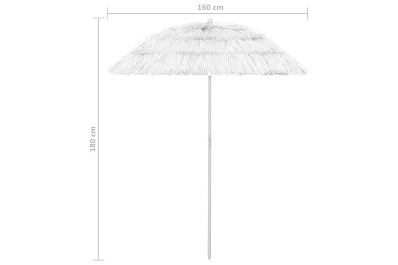 Strandparasoll hvit 180 cm - Hvit - Hagemøbler & utemiljø - Solbeskyttelse - Parasoller