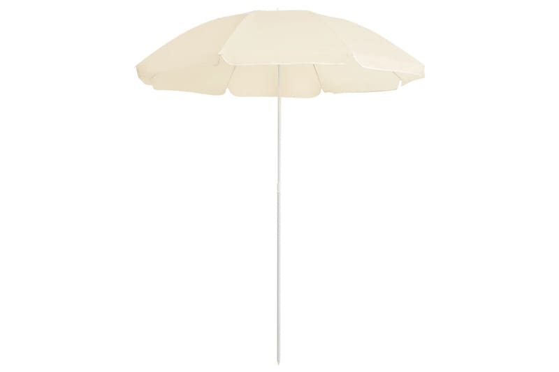 Utendørs parasoll med stålstang sand 180 cm - Beige - Hagemøbler & utemiljø - Solbeskyttelse - Parasoller