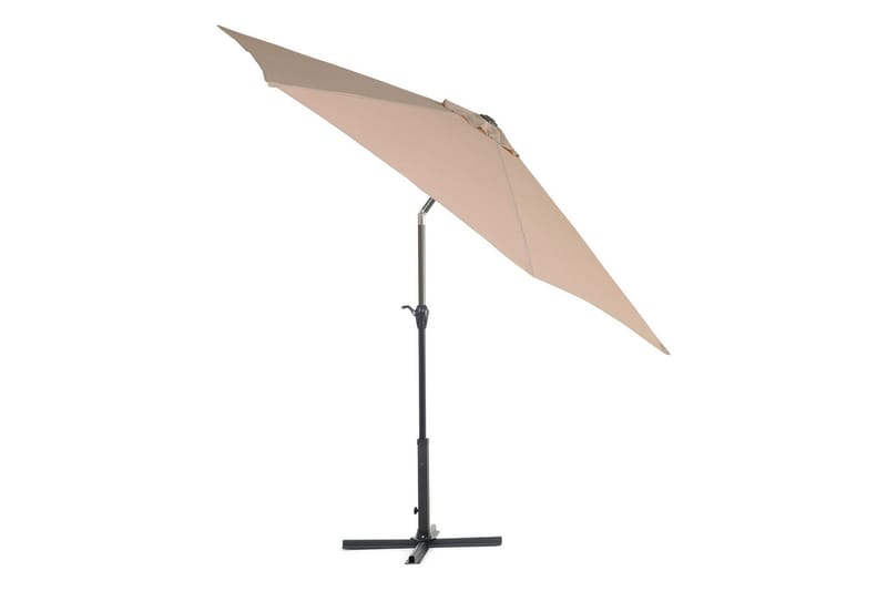 Parasolll Sanarica 270x270 cm Rundt - Beige/Grå - Hagemøbler & utemiljø - Solbeskyttelse - Parasoller