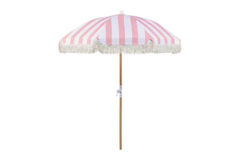 Parasolll Teulon 150 cm - Rosa/Hvit/Lysebrun - Hagemøbler & utemiljø - Solbeskyttelse - Parasoller