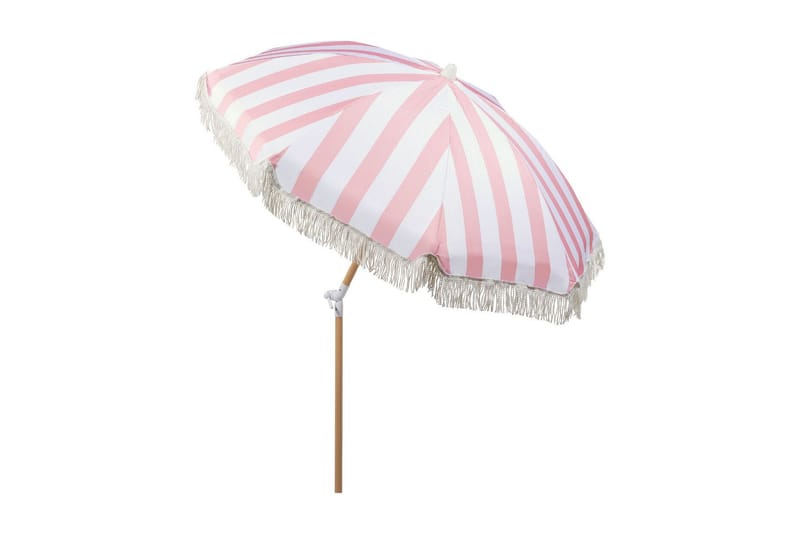 Parasolll Teulon 150 cm - Rosa/Hvit/Lysebrun - Hagemøbler & utemiljø - Solbeskyttelse - Parasoller