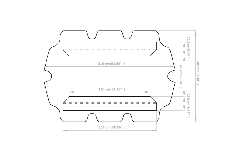 Erstatningsbaldakin hagehuske blå 150/130x70/105 cm 270 g/m² - Blå - Hagemøbler & utemiljø - Solbeskyttelse - Paviljong - Paviljongtak