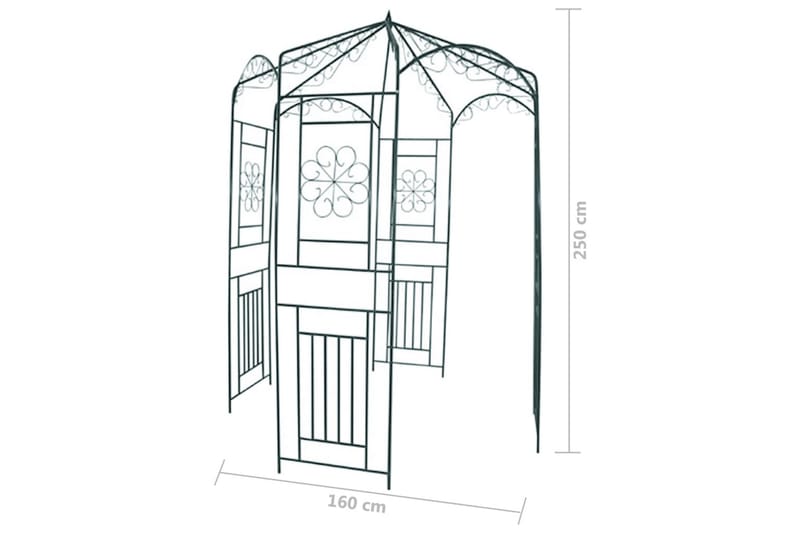 Hagebue 250 cm svart - Svart - Hagemøbler & utemiljø - Solbeskyttelse - Paviljong