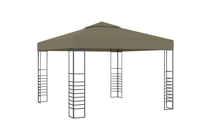 Hagetelt 3x3 m gråbrun 180 g/m² - Taupe - Hagemøbler & utemiljø - Solbeskyttelse - Paviljong