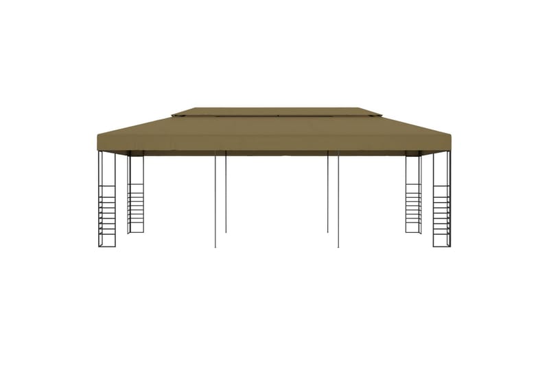 Hagetelt 6x3x2,7 m gråbrun 180 g/m² - Taupe - Hagemøbler & utemiljø - Solbeskyttelse - Paviljong - Komplett paviljong