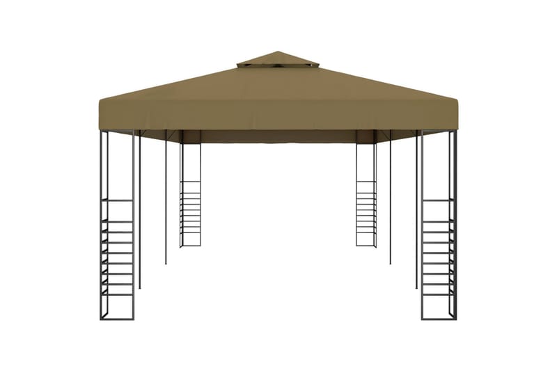 Hagetelt 6x3x2,7 m gråbrun 180 g/m² - Taupe - Hagemøbler & utemiljø - Solbeskyttelse - Paviljong - Komplett paviljong