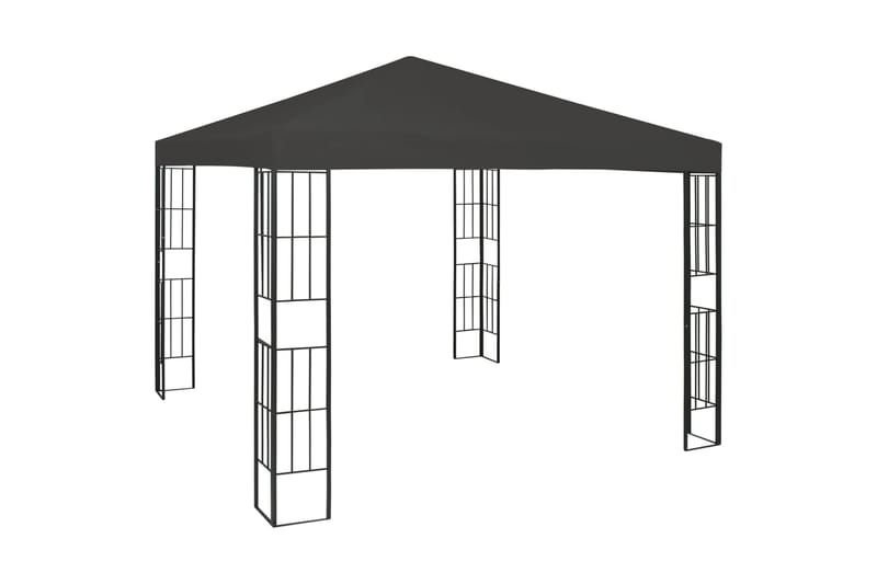 Paviljong 3x3 m antrasitt - Grå - Hagemøbler & utemiljø - Solbeskyttelse - Paviljong - Komplett paviljong