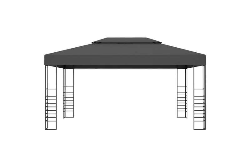 Paviljong 3x4 m antrasitt - Grå - Hagemøbler & utemiljø - Solbeskyttelse - Paviljong - Komplett paviljong