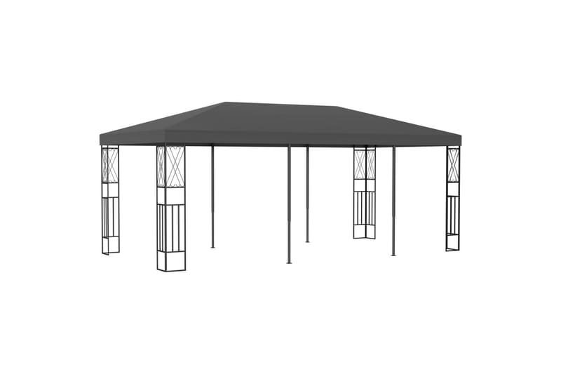 Paviljong 3x6 m antrasitt stoff - Hagemøbler & utemiljø - Solbeskyttelse - Paviljong - Komplett paviljong