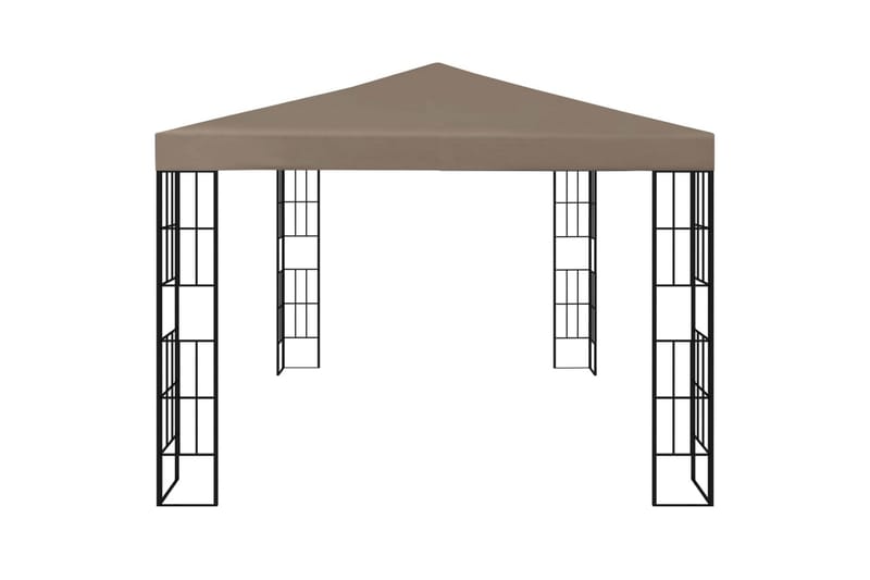 Paviljong 4x3 m gråbrun - Taupe - Hagemøbler & utemiljø - Solbeskyttelse - Paviljong - Komplett paviljong