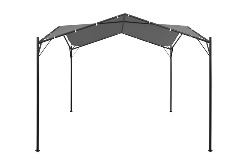 Paviljong 4x4 m antrasitt - Hagemøbler & utemiljø - Solbeskyttelse - Paviljong - Komplett paviljong