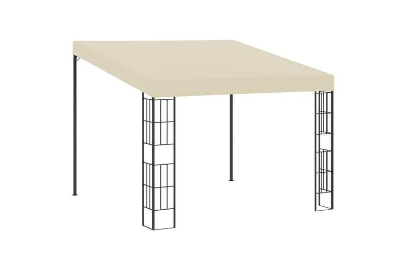 Veggmontert paviljong 3x3 m kremhvit stoff - Hagemøbler & utemiljø - Solbeskyttelse - Paviljong - Komplett paviljong