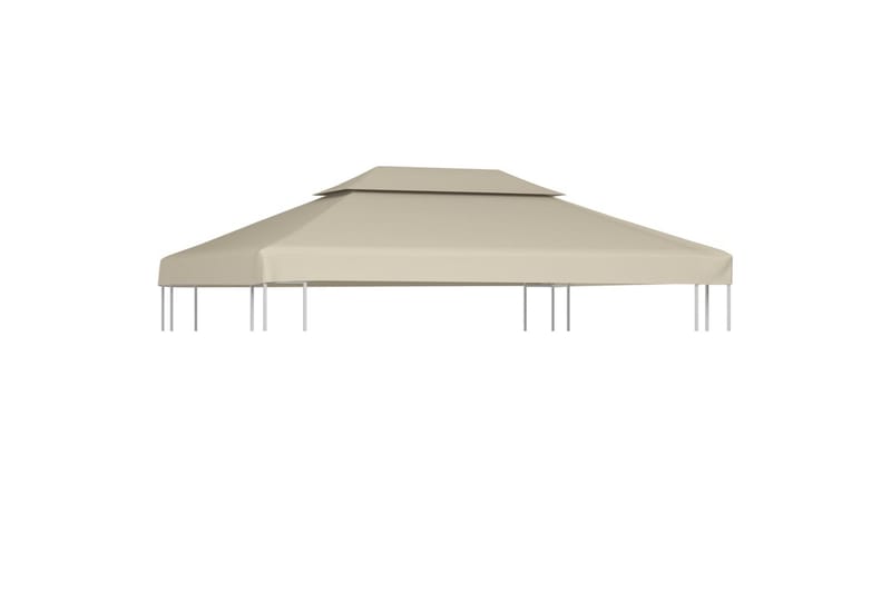 Lysthus dekke baldakin erstatning 310 g/ m² beige 3 x 4 m - Beige|Grå - Hagemøbler & utemiljø - Solbeskyttelse - Paviljong - Paviljongtak