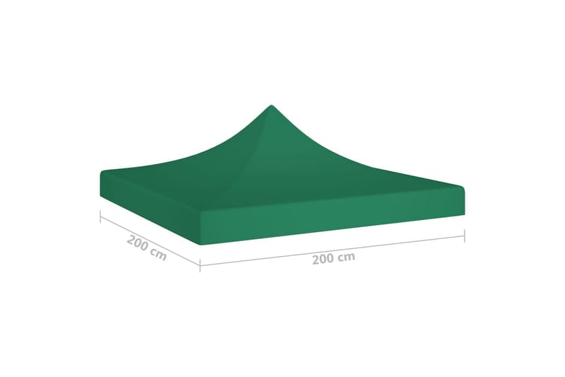 Teltduk for festtelt 2x2 m grønn 270 g/m² - grønn - Hagemøbler & utemiljø - Solbeskyttelse - Paviljong - Paviljongtak