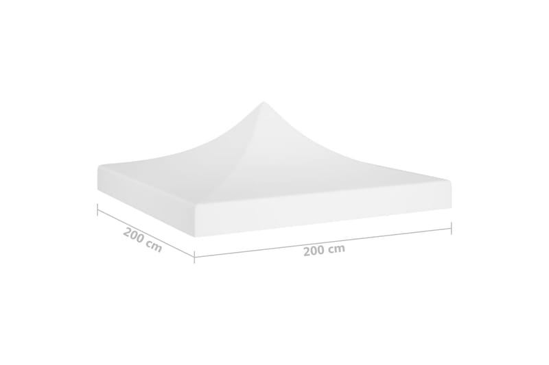 Teltduk for festtelt 2x2 m hvit 270 g/m² - Hvit - Hagemøbler & utemiljø - Solbeskyttelse - Paviljong - Paviljongtak