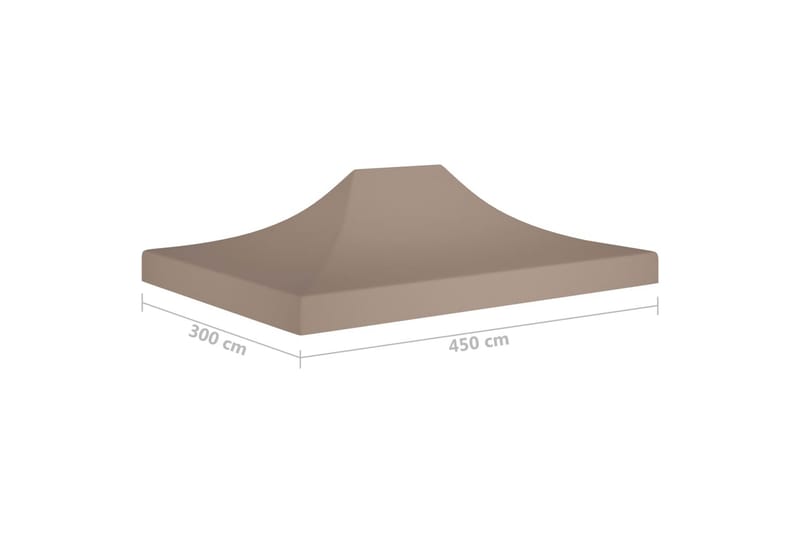 Teltduk for festtelt 4,5x3 m gråbrun 270 g/m² - Taupe - Hagemøbler & utemiljø - Solbeskyttelse - Paviljong - Paviljongtak