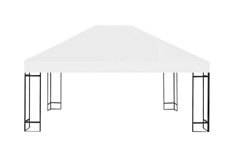 Toppduk til paviljong 310 g/m² 4x3 m kremhvit - Hvit - Hagemøbler & utemiljø - Solbeskyttelse - Paviljong - Paviljongtak