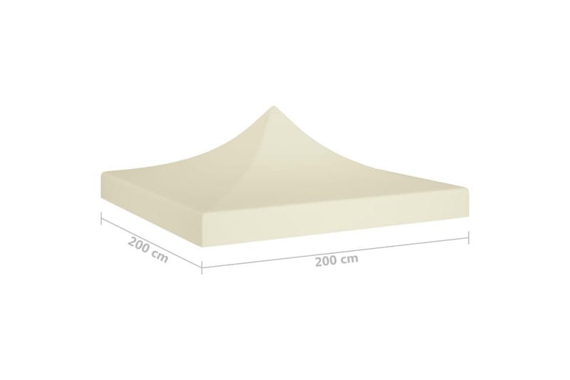 Teltduk for festtelt 2x2 m kremhvit 270 g/m² - Krem - Hagemøbler & utemiljø - Solbeskyttelse - Paviljong - Paviljongtak