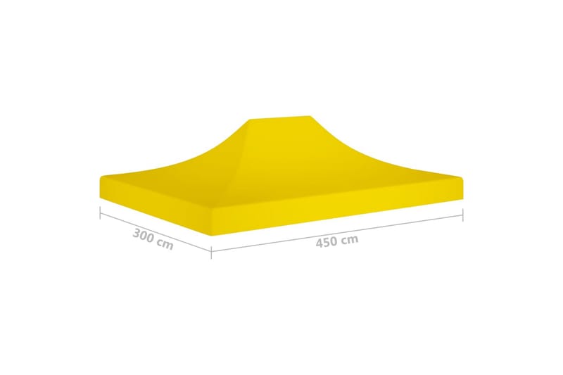 Teltduk for festtelt 4,5x3 m gul 270 g/m² - Gul - Hagemøbler & utemiljø - Solbeskyttelse - Paviljong - Paviljongtak