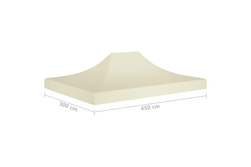 Teltduk for festtelt 4,5x3 m kremhvit 270 g/m² - Krem - Hagemøbler & utemiljø - Solbeskyttelse - Paviljong - Paviljongtak