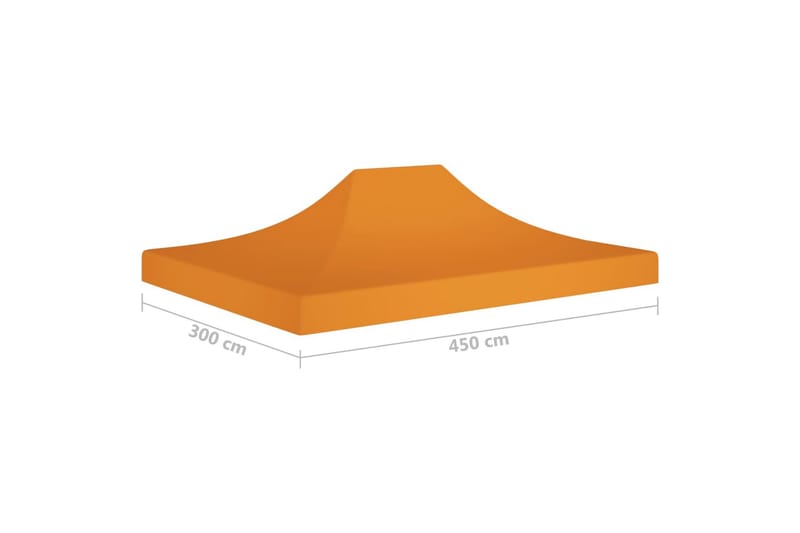 Teltduk for festtelt 4,5x3 m oransje 270 g/m² - Oransj - Hagemøbler & utemiljø - Solbeskyttelse - Paviljong - Paviljongtak