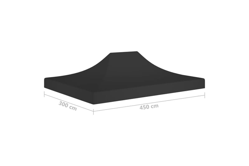 Teltduk for festtelt 4,5x3 m svart 270 g/m² - Svart - Hagemøbler & utemiljø - Solbeskyttelse - Paviljong - Paviljongtak