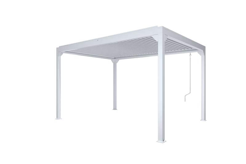 Pergola Åpningsbare lameller 3x4 m - Hvit - Hagemøbler & utemiljø - Solbeskyttelse - Pergola