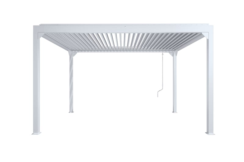 Pergola Åpningsbare lameller 3x4 m - Hvit - Hagemøbler & utemiljø - Solbeskyttelse - Pergola