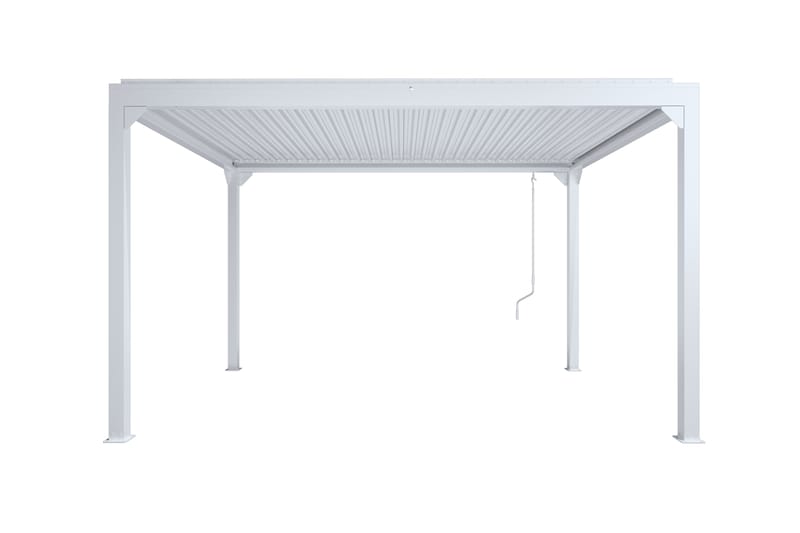 Pergola Åpningsbare lameller 3x4 m - Hvit - Hagemøbler & utemiljø - Solbeskyttelse - Pergola