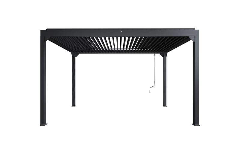 Pergola Premium Åpningsbare lameller - Grå - Hagemøbler & utemiljø - Solbeskyttelse - Pergola